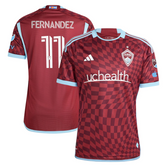 Omir Fernandez Colorado Rapids Adidas 2024 One Flag Kit Authentic Player Jersey - Burgundy Adidas
