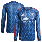 Arsenal adidas 2025/26 Away Authentic Long Sleeve Jersey with Patch - Blue Adidas