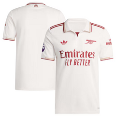 Arsenal adidas 2025/26 Third Custom Jersey - White Adidas