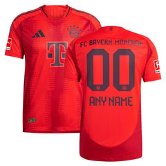 Bayern Munich adidas 2024/25 Home Authentic Custom Jersey - Red adidas