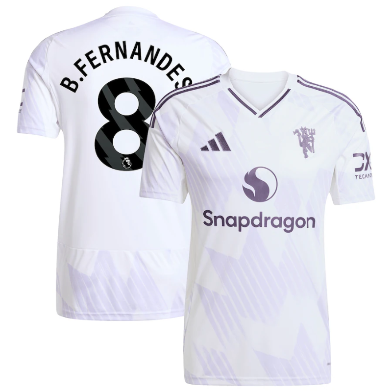 Bruno Fernandes Manchester United adidas 2025/26 Away Player Jersey - White