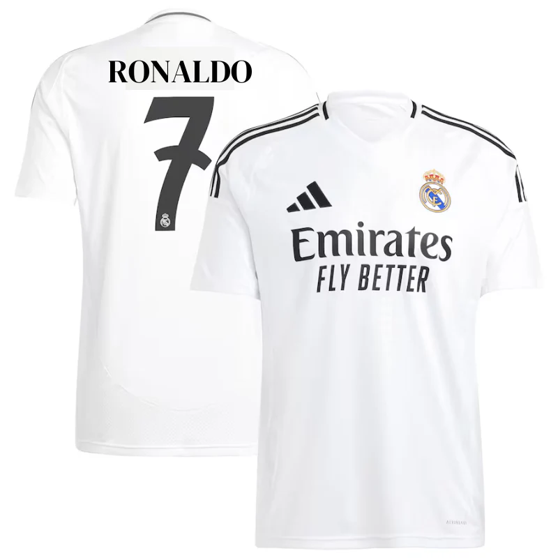 Cristiano Ronaldo 7 Real Madrid adidas 2024/25 Home Player Jersey - White