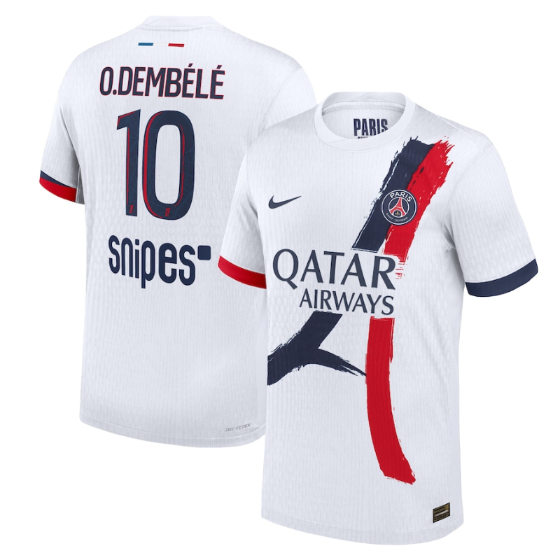 PSG Nike Dri-FIT ADV Away Match Shirt 2025-26 with O. Dembélé 10 printing