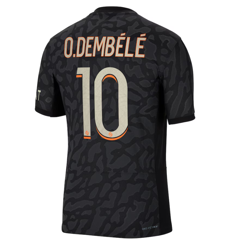 Jordan Brand Ousmane Dembélé Paris Saint-Germain Anthracite 2023/24 Third Match Authentic Player Jersey Jordan Brand