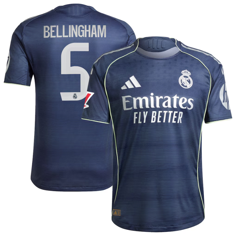 Jude Bellingham Real Madrid adidas 2025/26 Away Authentic Player Jersey - Blue
