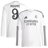 Kylian Mbappé Real Madrid adidas 2024/25 Home Long Sleeve Player Jersey - White Adidas