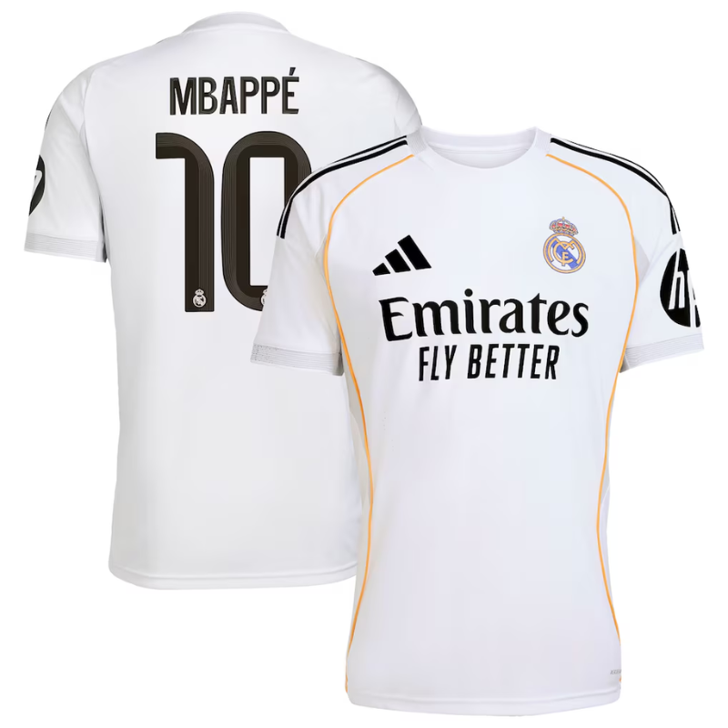 Kylian Mbappé Real Madrid adidas 2025/26 Home Player Jersey - White Adidas