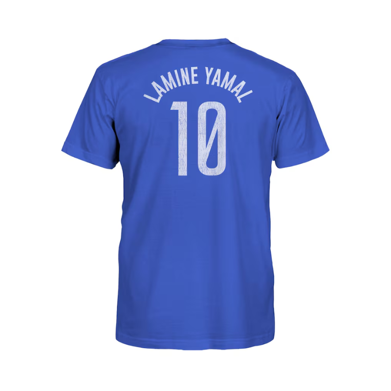 Lamine Yamal Barcelona 1863FC Youth Player Name & Number T-Shirt - Blue Jerseys Teams Leagues™