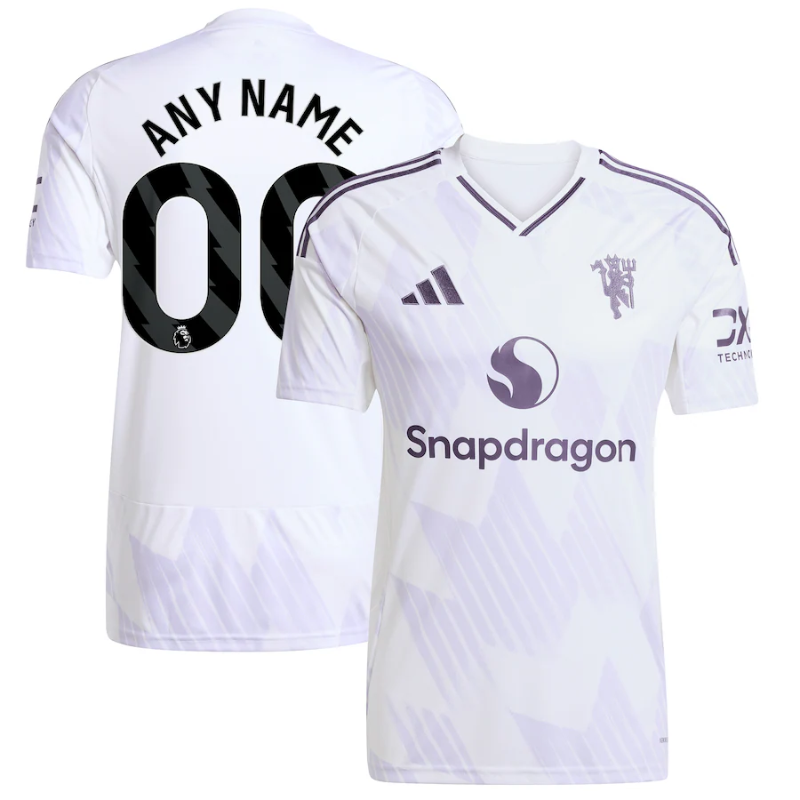 Manchester United adidas 2025/26 Away Custom Jersey - White