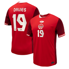 Men's Nike Alphonso Davies Red Canada Soccer 2024 Home Jersey