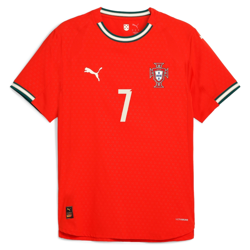 Cristiano Ronaldo Portugal National Team Puma 2025 Home Authentic Jersey - Red