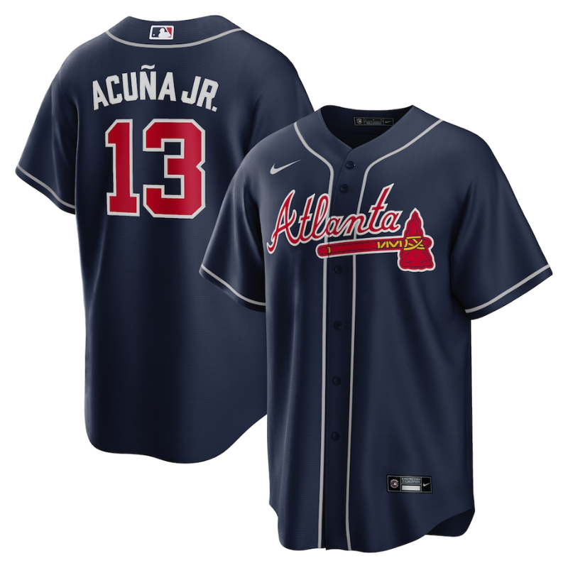 Ronald Acuna Jr. Atlanta Braves Nike Alternate Player Name Jersey - Navy Nike