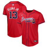 Ronald Acuña Jr. Atlanta Braves Nike Youth Alternate Limited Player Jersey - Red Nike