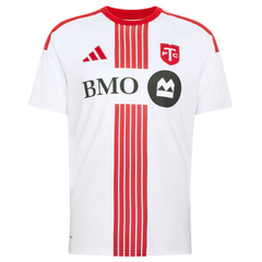 Toronto Style White & Red Linear Stripe Soccer Jersey (Osorio)