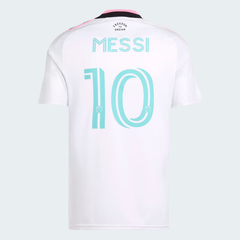White, Pink & Cyan Performance Football Jersey – Premium Soccer Shirt (Messi)