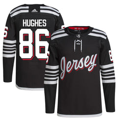 Jack Hughes New Jersey Devils adidas Alternate Primegreen Authentic Player Jersey - Black adidas