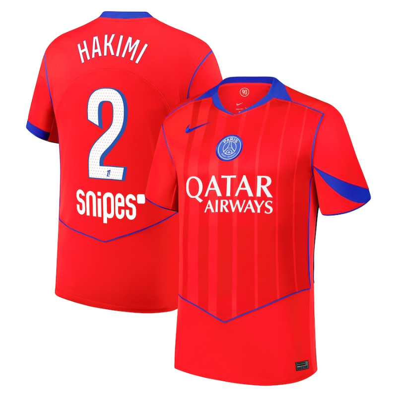 Achraf Hakimi Paris Saint-Germain 2025/26 Third Match Player Jersey - Red