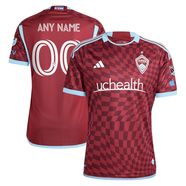 Colorado Rapids adidas 2024 One Flag Kit Authentic Custom Jersey - Burgundy