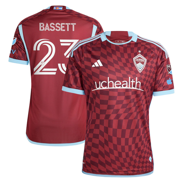 Cole Bassett Colorado Rapids Adidas 2024 One Flag Kit Authentic Player Jersey - Burgundy