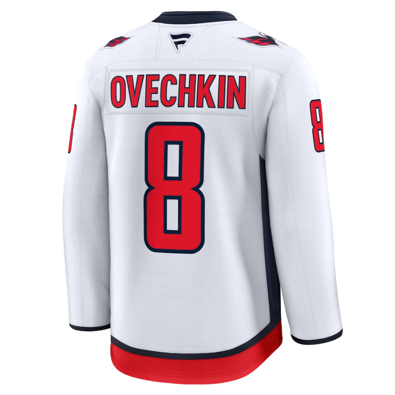 Alexander Ovechkin Washington Capitals Fanatics Away Premium Jersey - White Fanatics