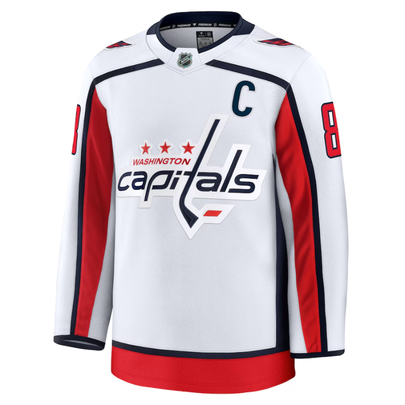 Alexander Ovechkin Washington Capitals Fanatics Away Premium Jersey - White Fanatics