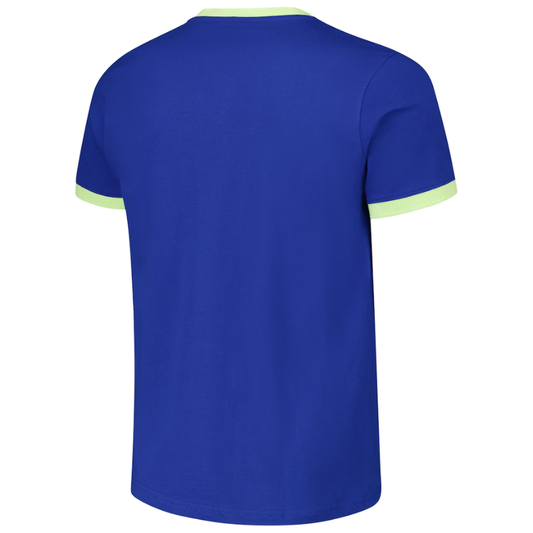 Barcelona Goal Line Ringer T-Shirt - Royal Jerseys Teams Leagues™