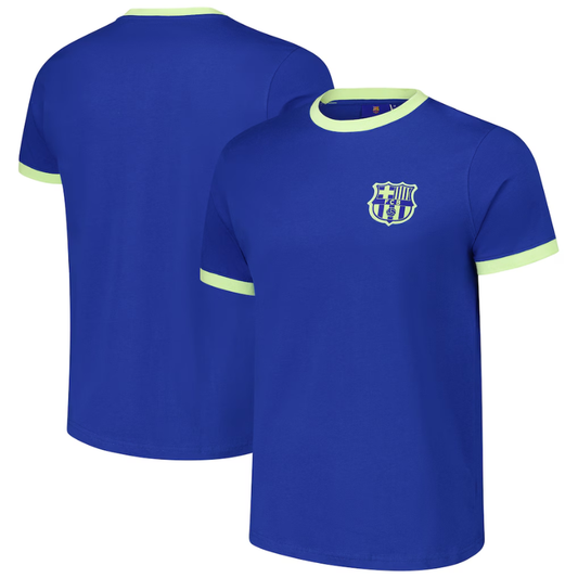 Barcelona Goal Line Ringer T-Shirt - Royal Jerseys Teams Leagues™