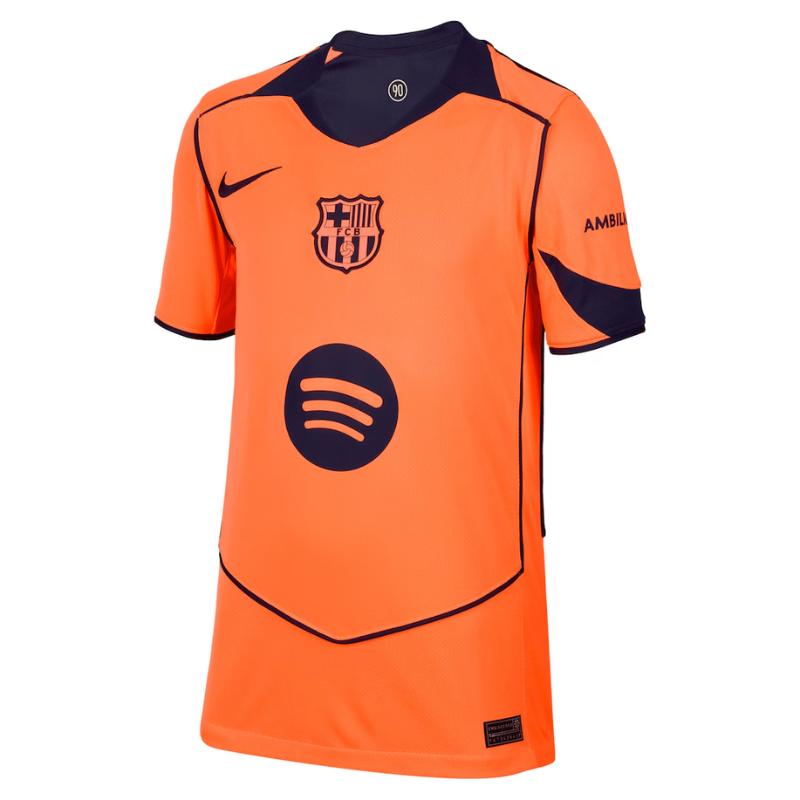 Barcelona Nike Youth 2025/26 Third Jersey - Orange Nike