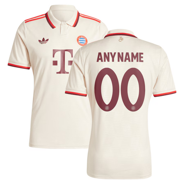 Bayern Munich adidas 2024/25 Third Custom Jersey - Cream