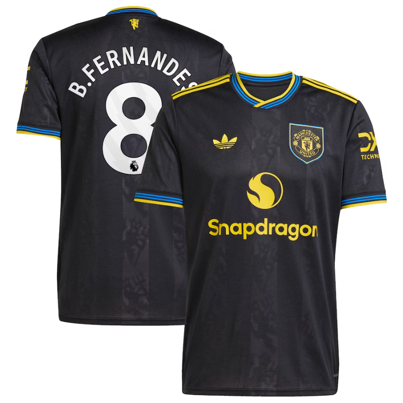 Bruno Fernandes Manchester United adidas 2025/26 Third Player Jersey - Black