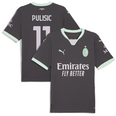 Christian Pulisic AC Milan Puma 2024/25 Third Player Jersey - Charcoal Puma