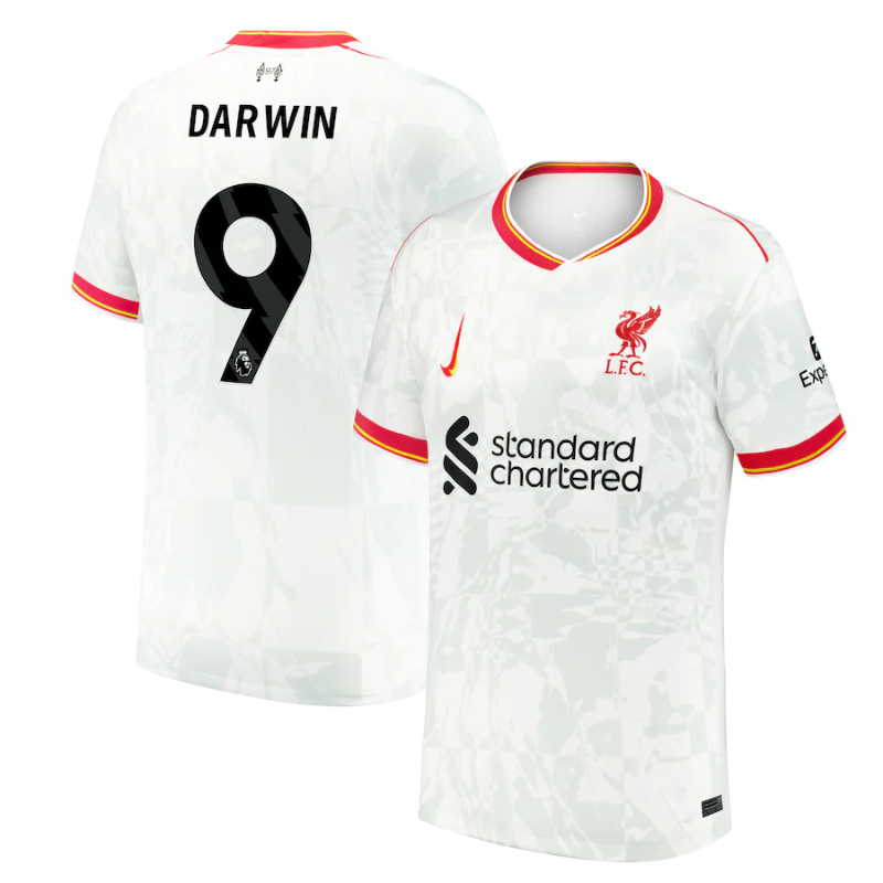 Darwin Núñez Liverpool Nike 2024/25 Third Jersey - White Nike