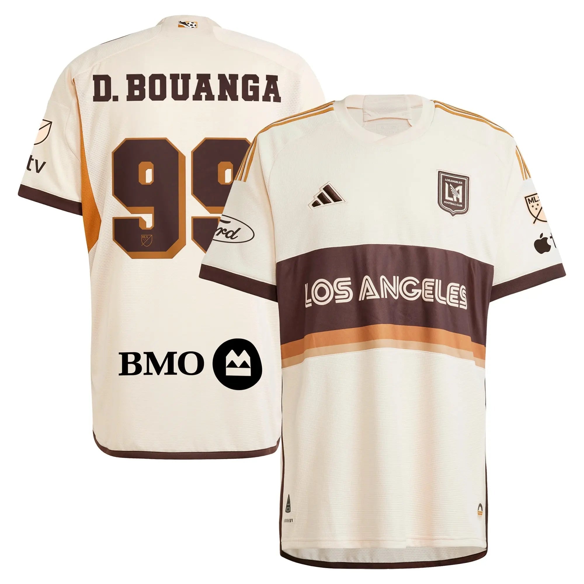 Denis Bouanga LAFC adidas 2024 Archive Authentic Jersey - Tan Adidas