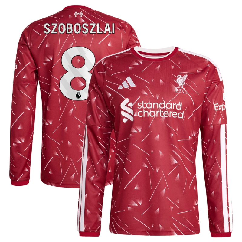 Dominik Szoboszlai Liverpool adidas 2026/27 Home Long Sleeve Jersey - Red