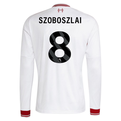 Dominik Szoboszlai Liverpool adidas 2026/27 Home Long Sleeve Jersey - White
