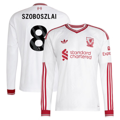 Dominik Szoboszlai Liverpool adidas 2026/27 Home Long Sleeve Jersey - White
