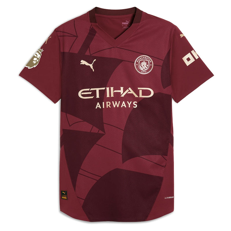 Erling Haaland Manchester City Puma 2024/25 Third Authentic Player Jersey - Burgundy