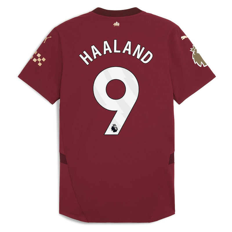 Erling Haaland Manchester City Puma 2024/25 Third Authentic Player Jersey - Burgundy