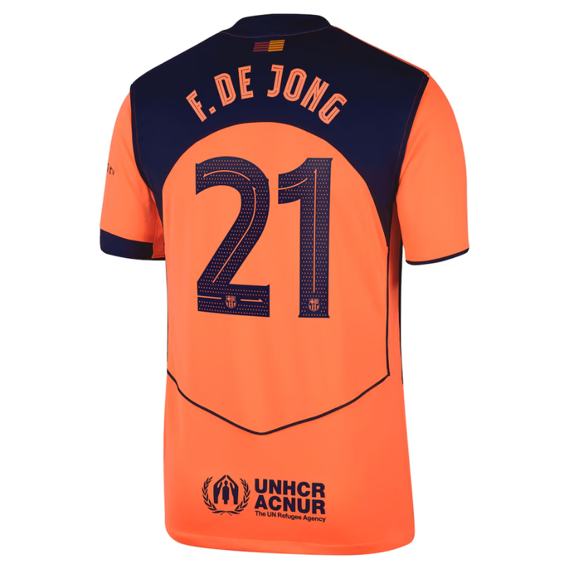 Frenkie de Jong Barcelona Nike 2025/26 Third Player Jersey - Orange