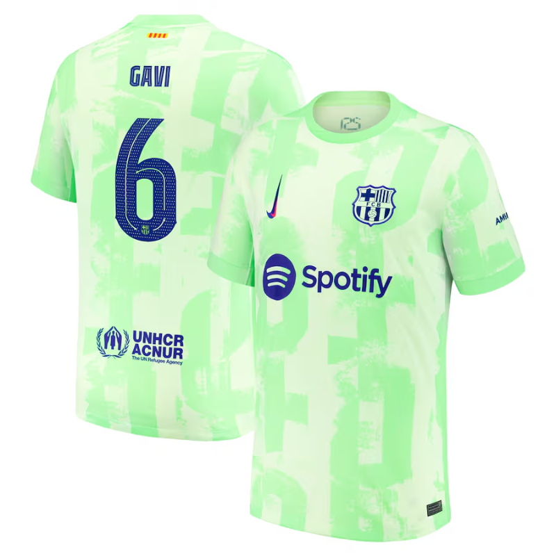 Gavi Barcelona Nike 2024/25 Third Player Jersey - Yellow Nike