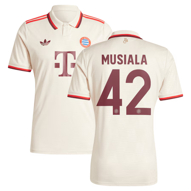 Jamal Musiala Bayern Munich adidas 2024/25 Third Player Jersey - Cream Adidas