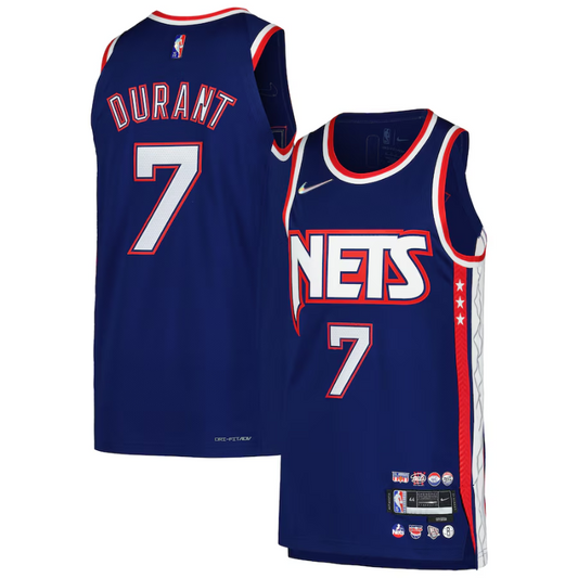 NBA Kevin Durant Brooklyn Nets Nike Authentic Player Jersey - City Edition - Blue- Nike