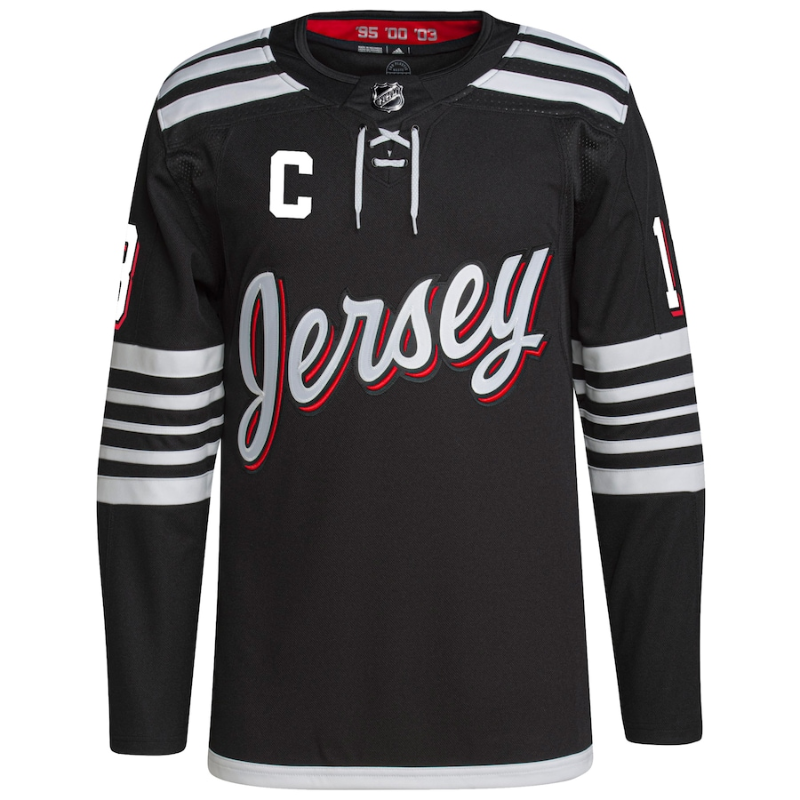 Nico Hischier New Jersey Devils adidas Alternate Primegreen Authentic Player Jersey - Black adidas