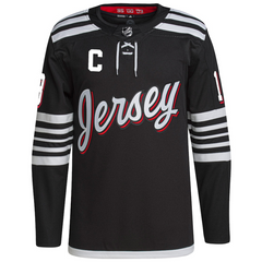 Nico Hischier New Jersey Devils adidas Alternate Primegreen Authentic Player Jersey - Black adidas