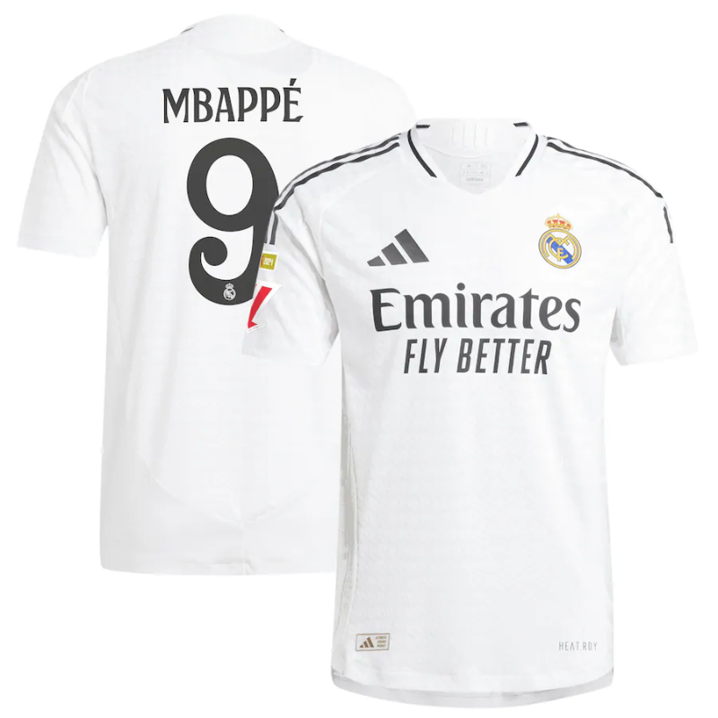 Kylian Mbappé Real Madrid Adidas 2024/25 Home Authentic Player Jersey - White