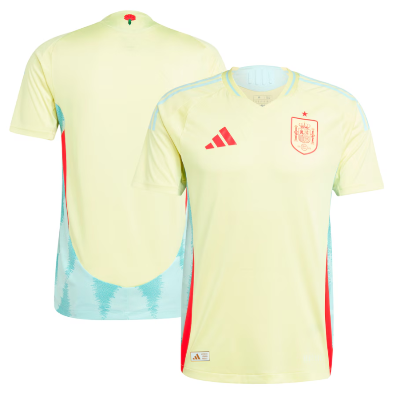 Spain National Team Adidas 2024 Away Authentic Jersey - Yellow