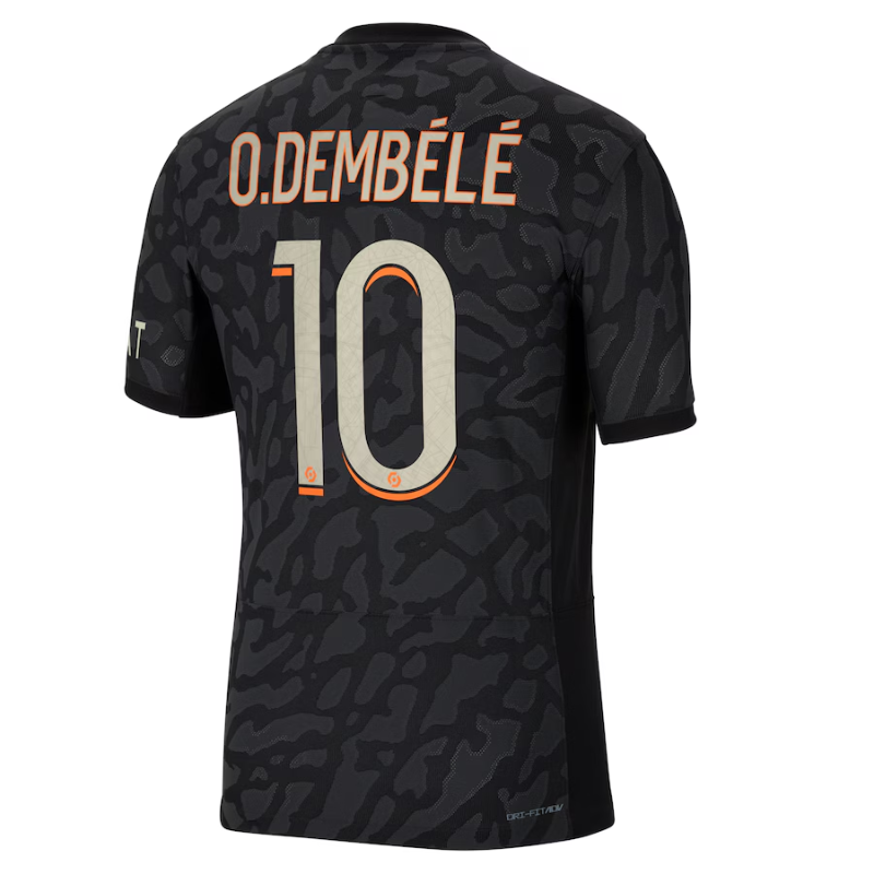 Jordan Brand Ousmane Dembélé Paris Saint-Germain Anthracite 2023/24 Third Match Authentic Player Jersey