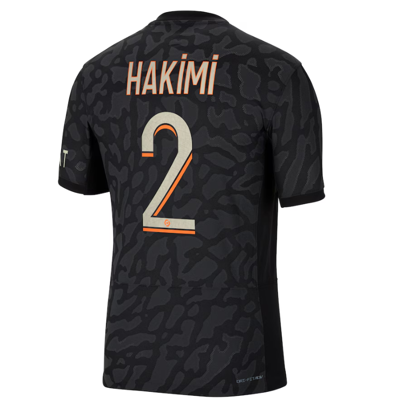 Jordan Brand Achraf Hakimi Paris Saint-Germain Anthracite 2023/24 Third Match Authentic Player Jersey Jordan Brand