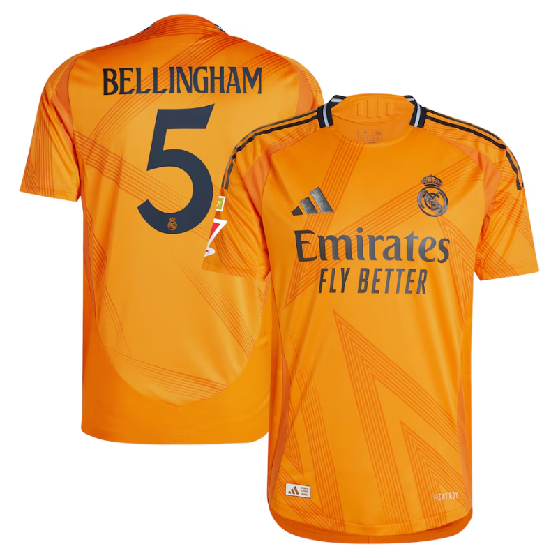 Jude Bellingham Real Madrid adidas 2024/25 Away Jersey - Orange