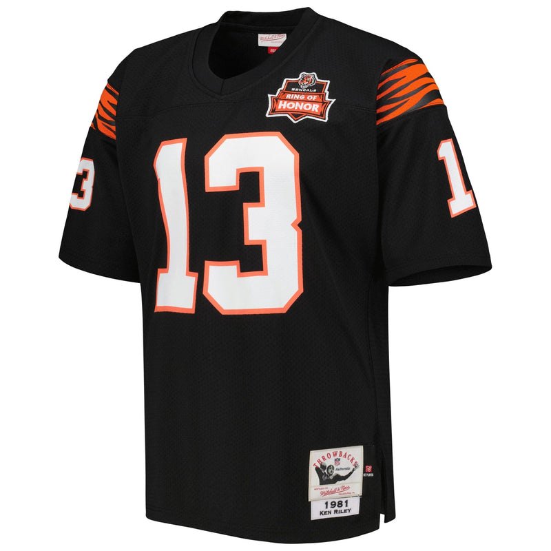 Ken Riley Cincinnati Bengals 1981 Mitchell & Ness Authentic Throwback Retired Player Jersey - Black